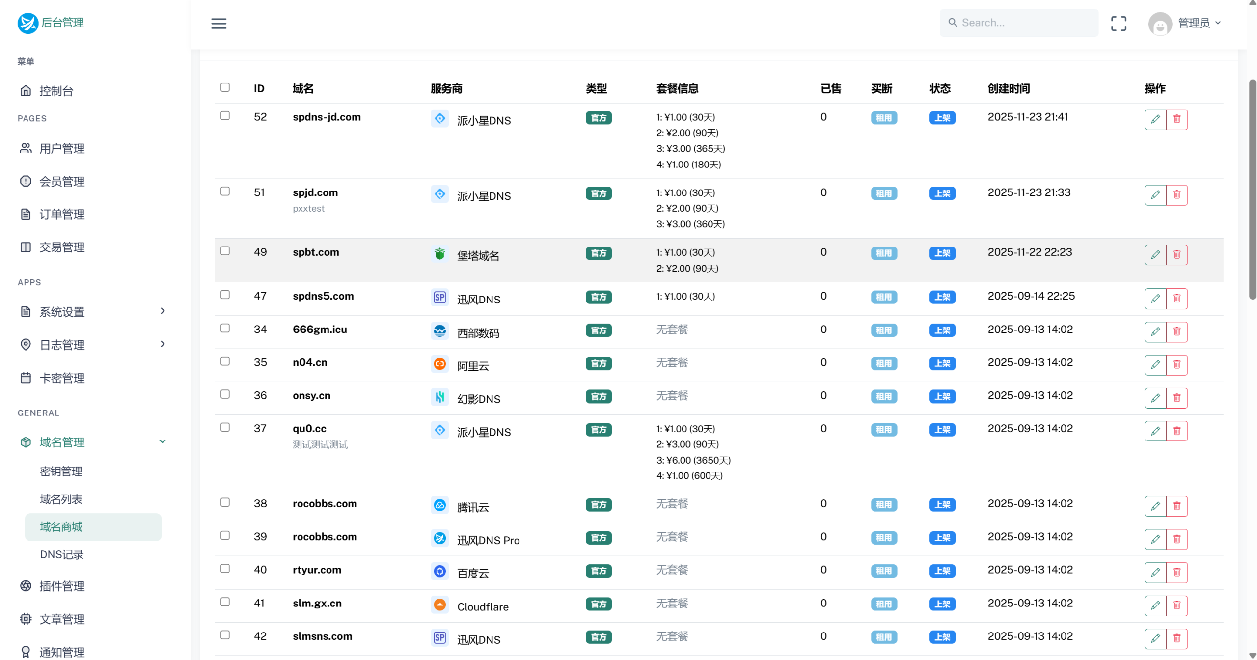 迅风DNS Pro二级域名分发V2.3.3系统源码插图2